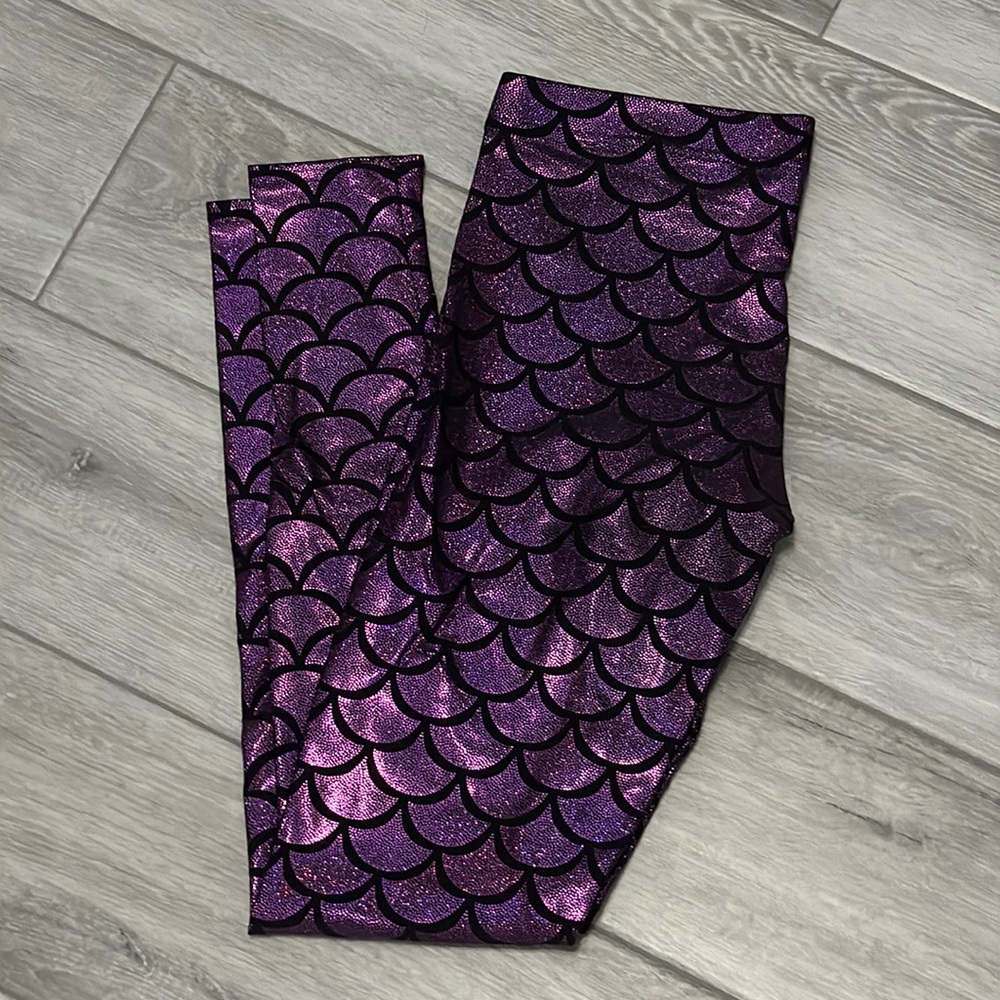 BlackMilk Purple Mermaid Leggings Medium